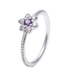 Pandora forget me not sterling silver ring